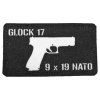 Nášivka GLOCK 17 9mm Černá-Bílá