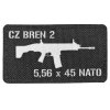 Nášivka CZ 805 BREN 2 5,56x45 NATO Černá-Bílá